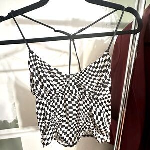 URBAN OUTFITTERS OUT FROM UNDER WHIMSY CHECKERBOARD TANK TOP